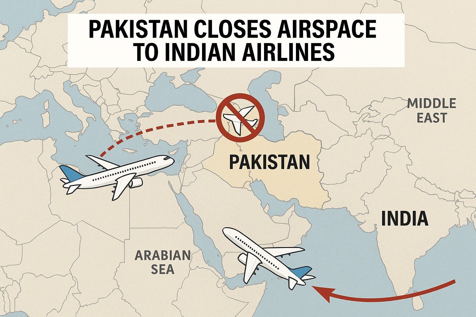 Pakistan Closes Airspace to Indian Airlines: What It Means